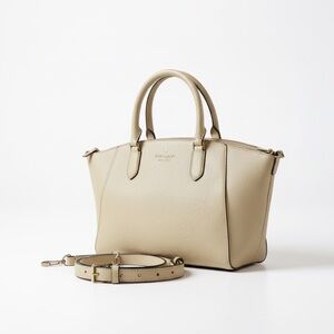 👜 Kate Spade Loden Satchel – White Pebbled Leather Convertible Crossbody Bag ✨